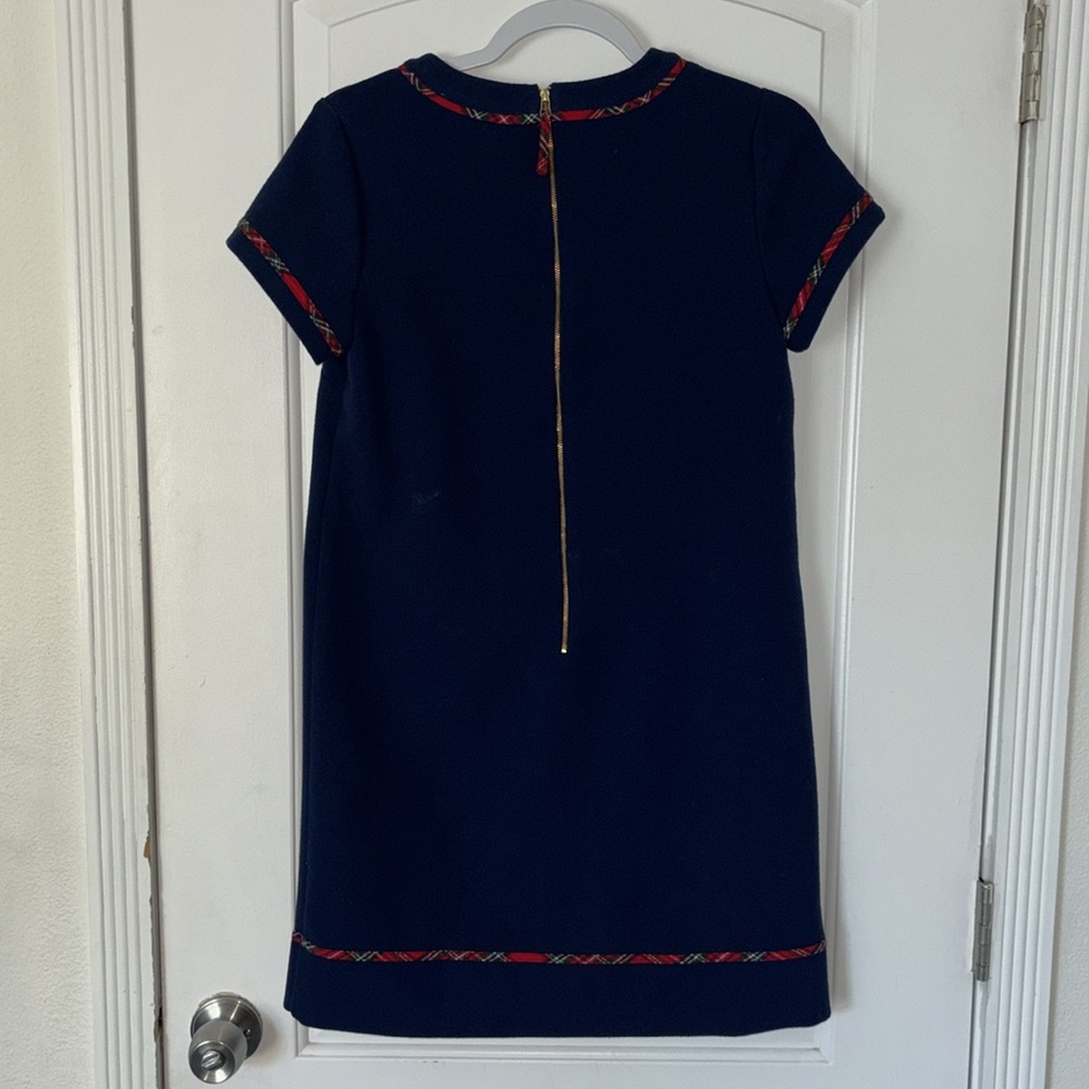 Vineyard Vines Tartan Trim Ponte dress 2 pink tub - Picture 5 of 10